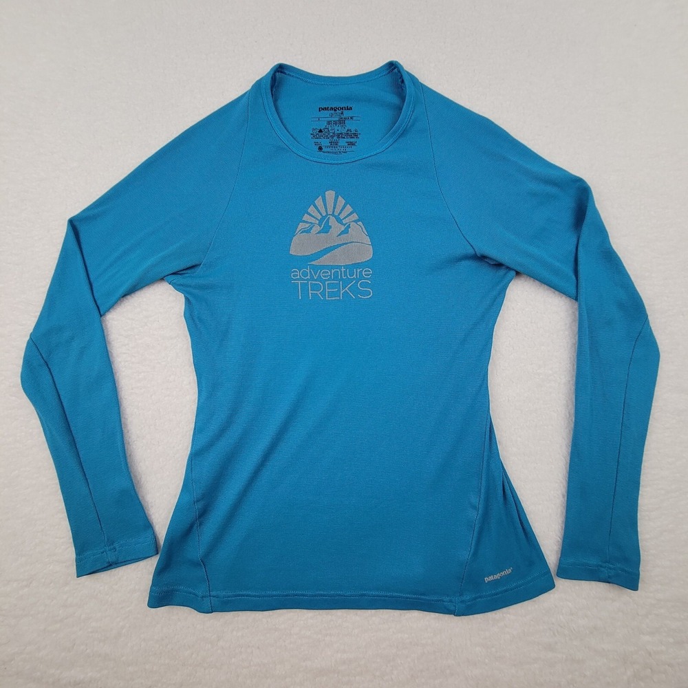 Patagonia Capilene 2 Lightweight‎ Adventure Treks Womens Small S Blue Polyester